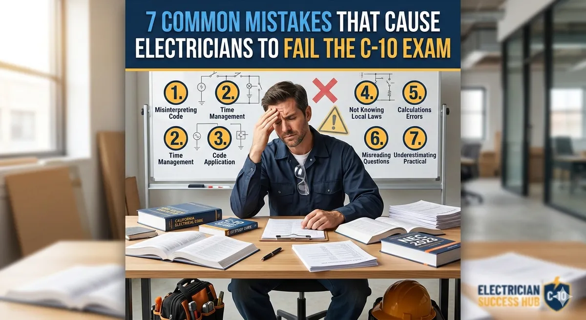 7 Common Mistakes That Cause Electricians to Fail the C-10 Exam