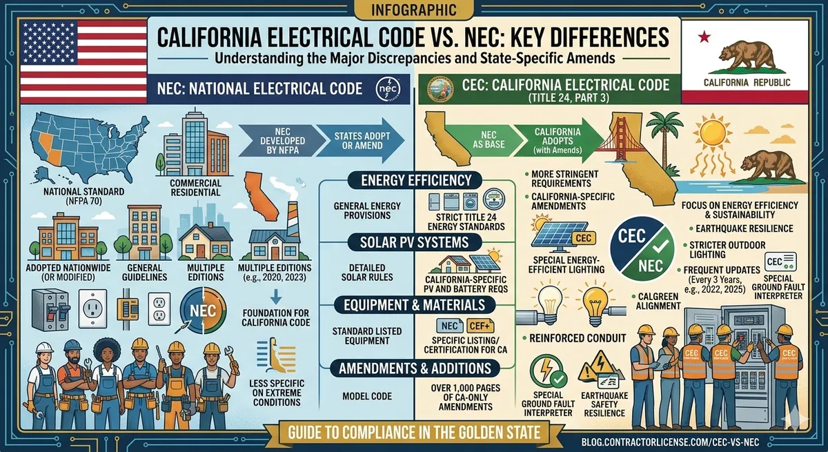 California Electrical Code vs. NEC: What's on the Exam?