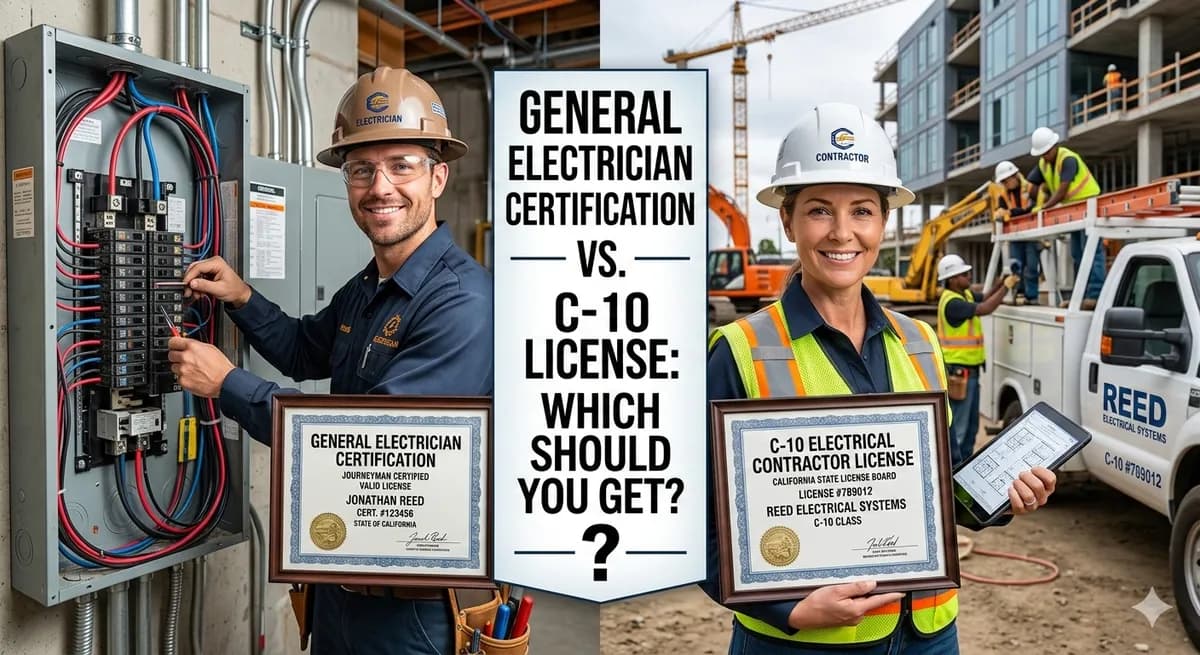 Electrician Certification (DIR) vs. C-10 License (CSLB): The Key Differences